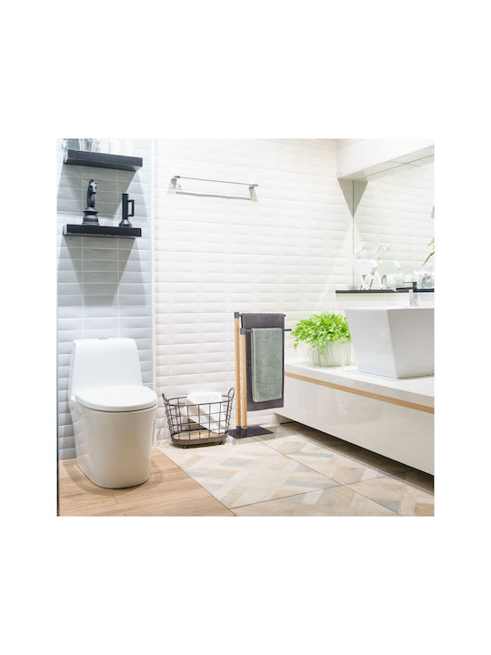 Relaxdays Relaxdays Badezimmerhaken Inox Grau 83,5x51,5cm