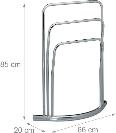 Relaxdays Relaxdays Badezimmerhaken & -halter 85x66cm Silber