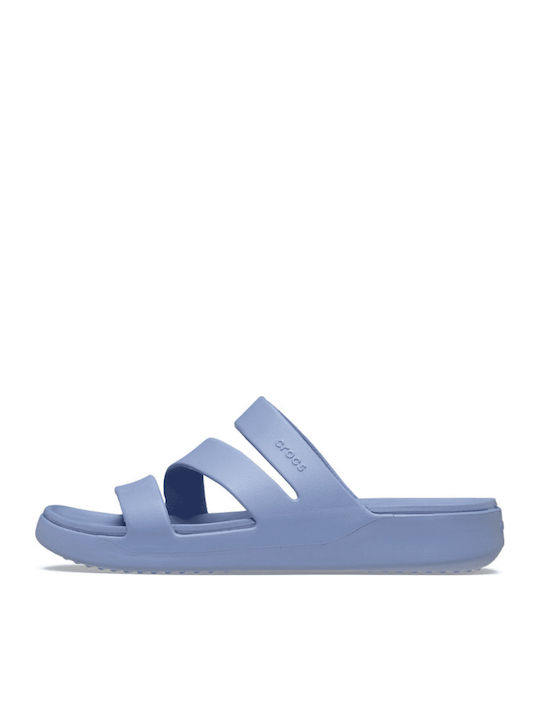 Strappy Flip Flops In Purple Colour