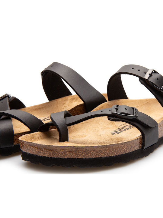 Mayari Γυναικεία Ανατομικά Σανδάλια Μαύρα Narrow Fit