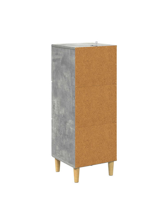 Wooden Storage Drawers with 3 Drawers L33xW34.5xH90cm