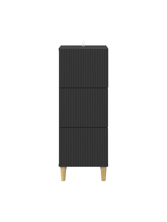 Wooden Storage Drawers with 3 Drawers L33xW34.5xH90cm