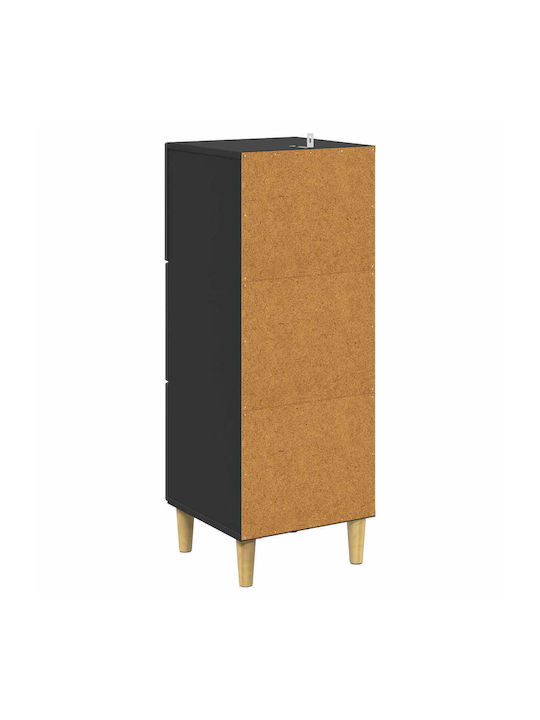 Wooden Storage Drawers with 3 Drawers L33xW34.5xH90cm
