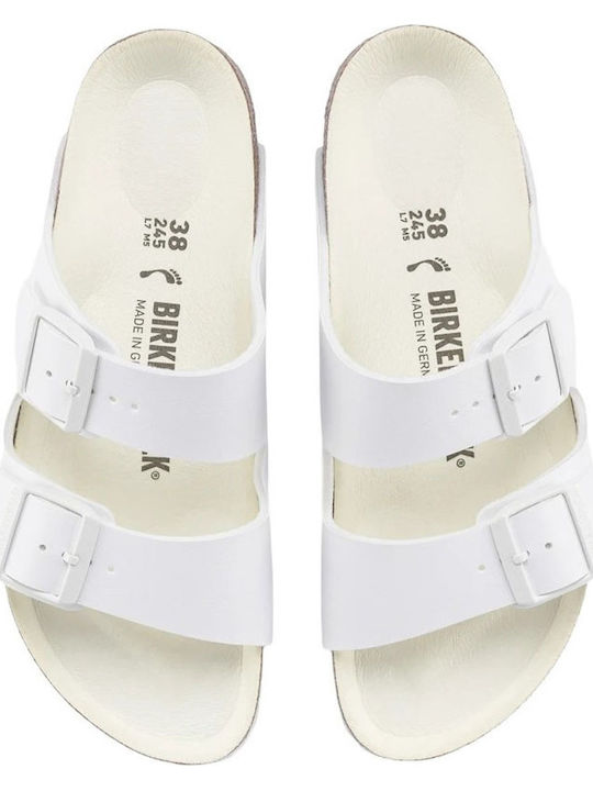 Arizona Birko-Flor Women's Anatomic Sandals White Narrow Fit
