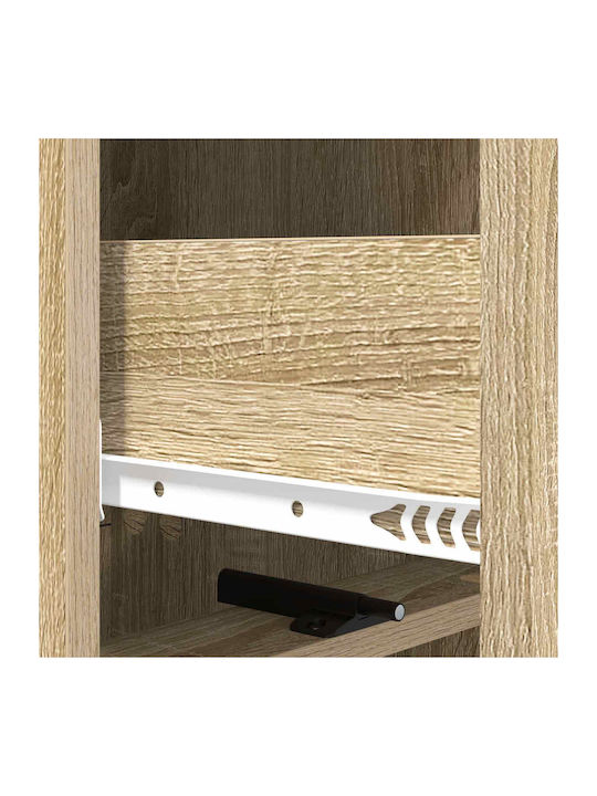 Wooden Storage Drawers with 3 Drawers L33xW34.5xH92cm