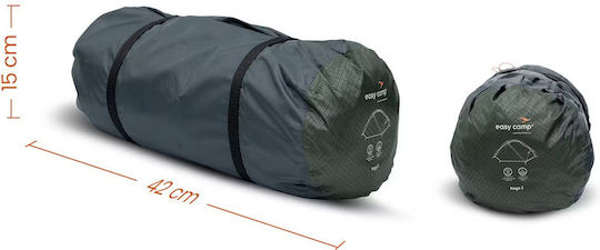 Easy Camp Mountaineering Camping Tent Green with Double Cloth 4 Seasons for 3 People Waterproof 3000mm 290x220x110cm