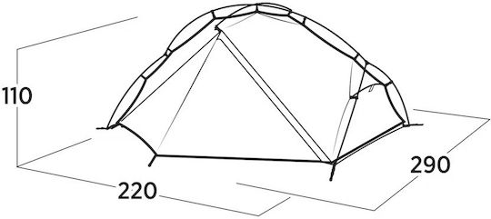 Easy Camp Mountaineering Camping Tent Green with Double Cloth 4 Seasons for 3 People Waterproof 3000mm 290x220x110cm