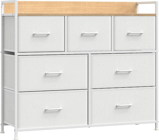 Songmics Kleine Aufbewahrungsmöbel Schubladen M98xP28.5xH85cm