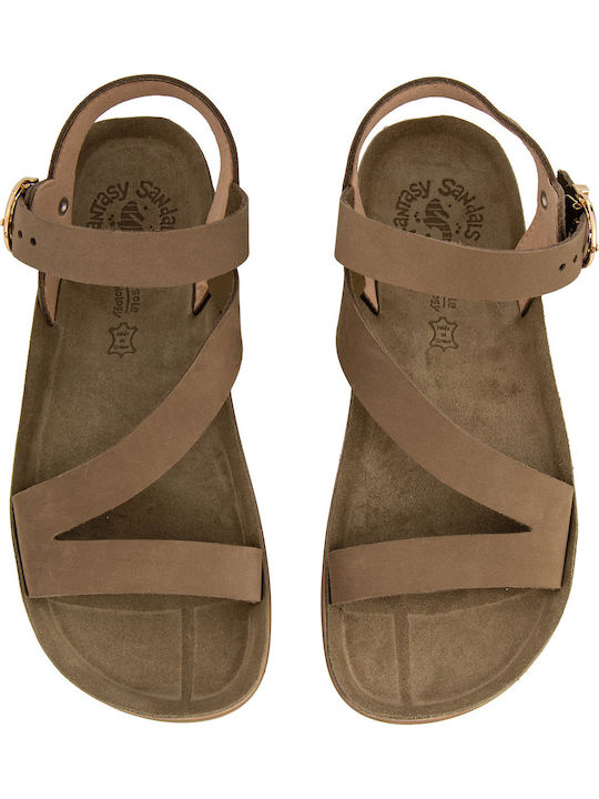 Emma Leather Women's Anatomic Sandals Khaki