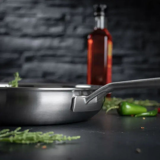 Kuhn Rikon Culinary Fiveply Set De Tigăi Din Oțel Inoxidabil Cu Acoperire Interioară Antiaderent 2 Buc