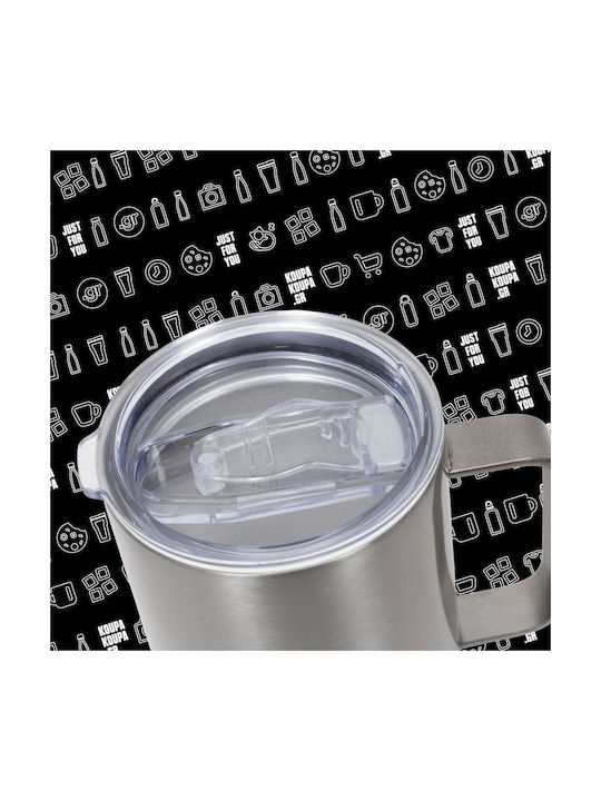 Koupakoupa Olympiacos Winner Uefa Europa Conference League Champion 2023/24 Mug Metallic With Lid Red 300ml KP 24710 Metal Mug Big