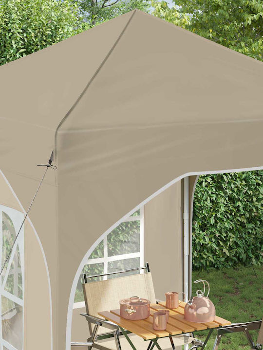 vidaXL Garten Gazebo Beige 1,92x1,92m