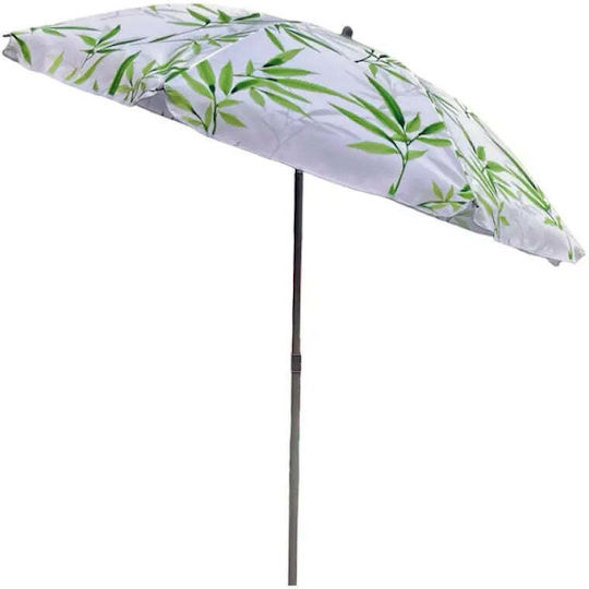 Ucamp Umbrelă Pliabilă De Plajă Cu Diametru 1.7m Bej