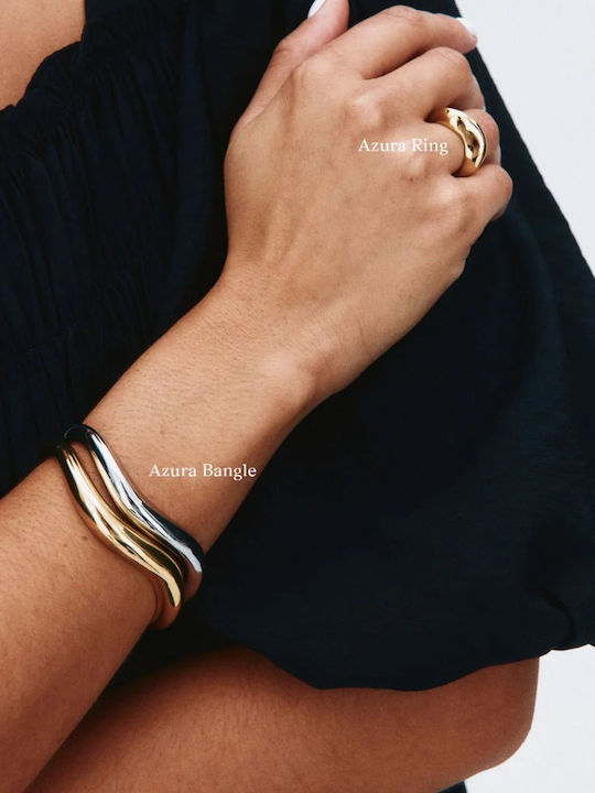Edblad Women's Gold Plated Steel Handcuff Bracelet 16.5cm