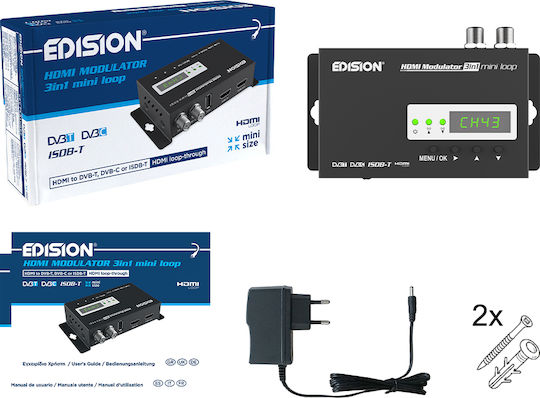 Digitaler HDMI Modulator EDISION HDMI MODULATOR 3IN1 MINI LOOP