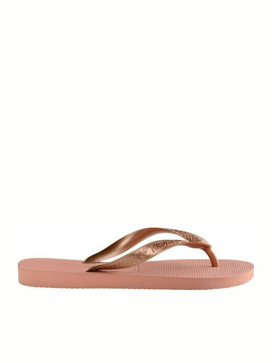 Top Strap Flip Flops in Rose Gold Colour