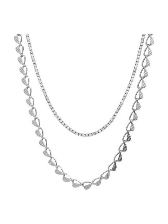 Double Necklace Made of Steel