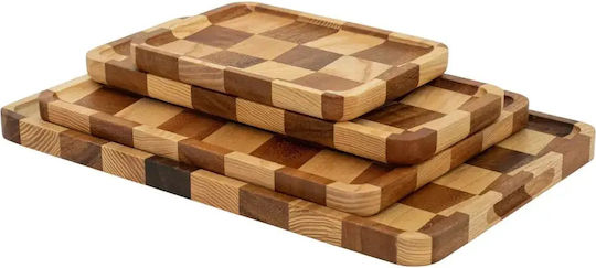 Ξύλινα Ορθογώνια Πιάτα End Grain Ακακίας & Rubberwood Με Τοίχωμα 38x24 Εκ. Ξύλινα Ορθογώνια Πιάτα End Grain Ακακίας & Rubberwood Με Τοίχωμα 38x24 Εκ.