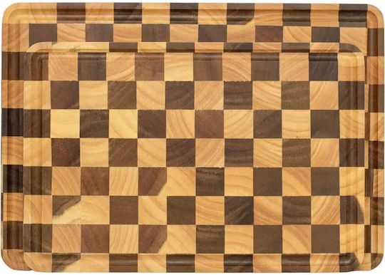 End Grain Wooden Serving Platter 35x24cm pl505.032