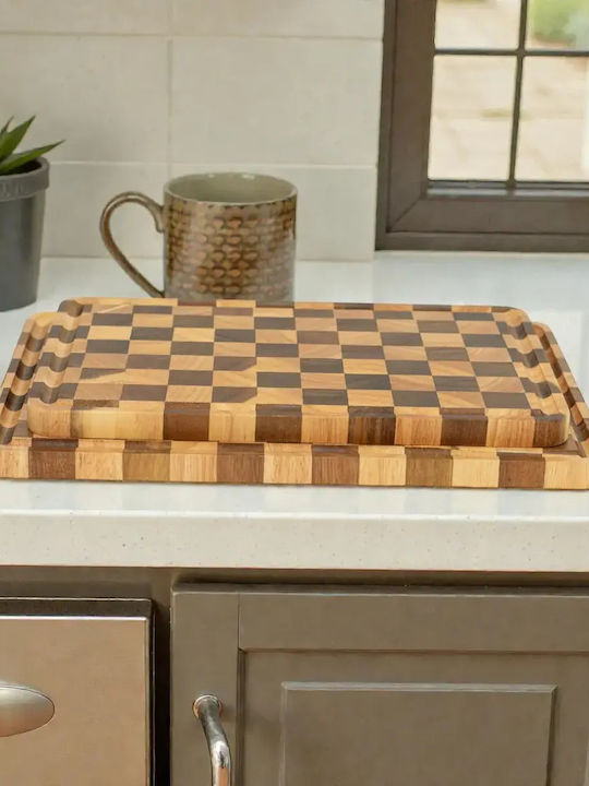 End Grain Servierplatten Hölzernes 40x28cm pl505.033