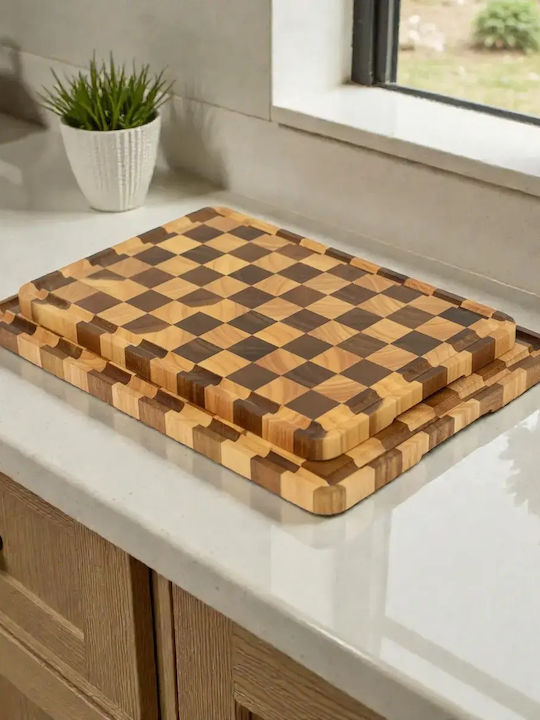 End Grain Servierplatten Hölzernes 40x28cm pl505.033