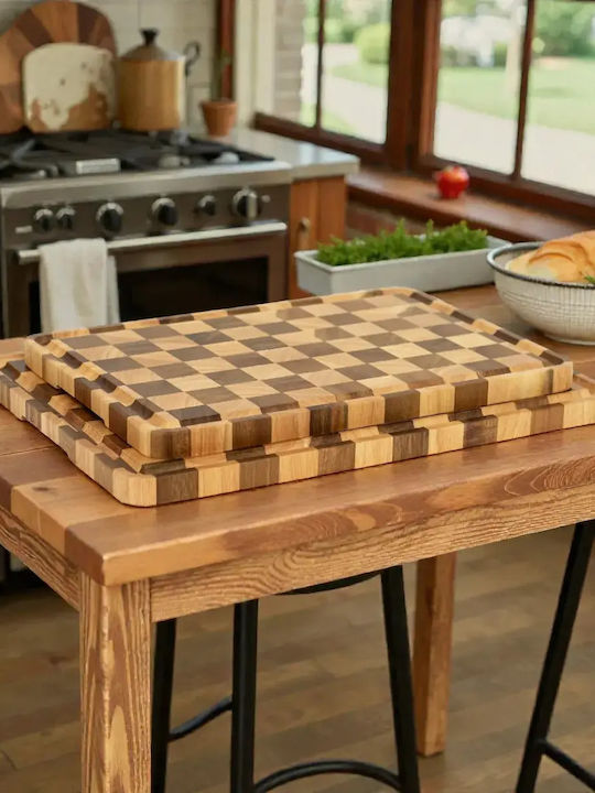 End Grain Servierplatten Hölzernes 40x28cm pl505.033