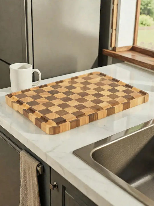 End Grain Servierplatten Hölzernes 40x28cm pl505.033
