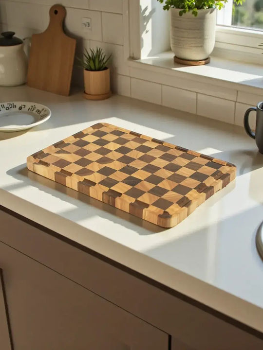 End Grain Servierplatten Hölzernes 40x28cm pl505.033