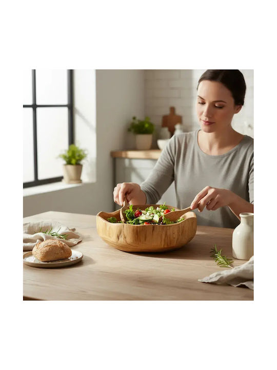 Round Wooden Serving Bowl bl699.061