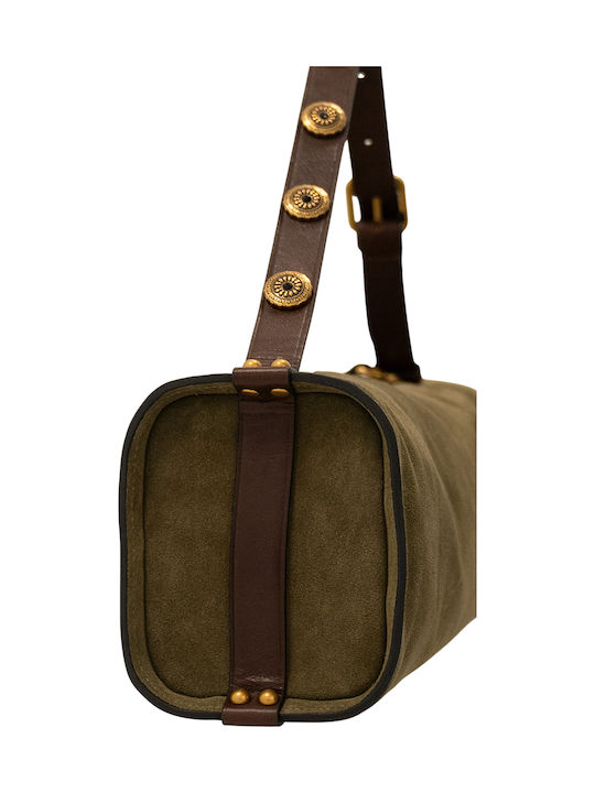 Leather Women's Shoulder Bag Green
