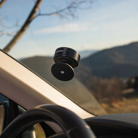 Βάση Κινητών Αυτοκινήτου Spacecase Magauto S4 Βεντούζα & Magsafe Παρμπρίζ Λείες Επιφάνειες Black 5905719133047