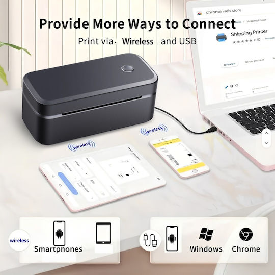 Thermal Label Printer Products Courier W-marklife X4 Application Usb Bluetooth 203 Dpi 60-8773