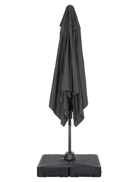 Professionelle Hängende Quadratische Garten- und Terrassen-Sonnenschirm aus Aluminium Javante Grau 2,7x2,7m