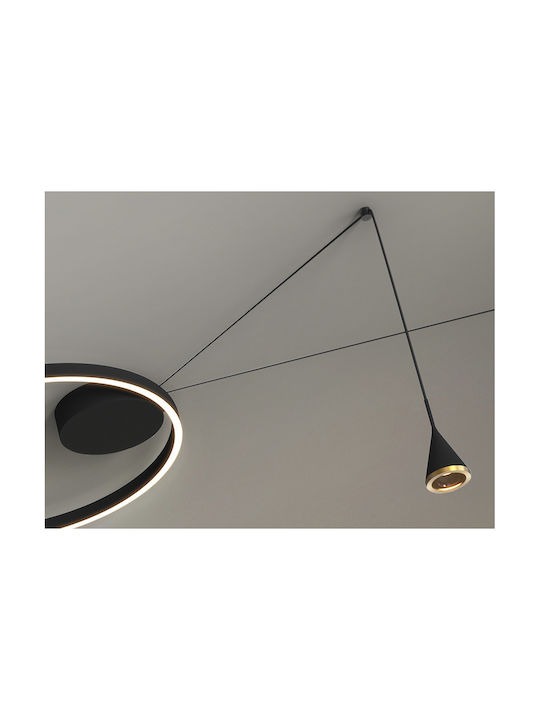 Conic Ceiling Mount Light Black with Integrated LED