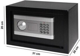 Safe with Digital Lock and Key M31xW20xH20cm Weight 4.5kg
