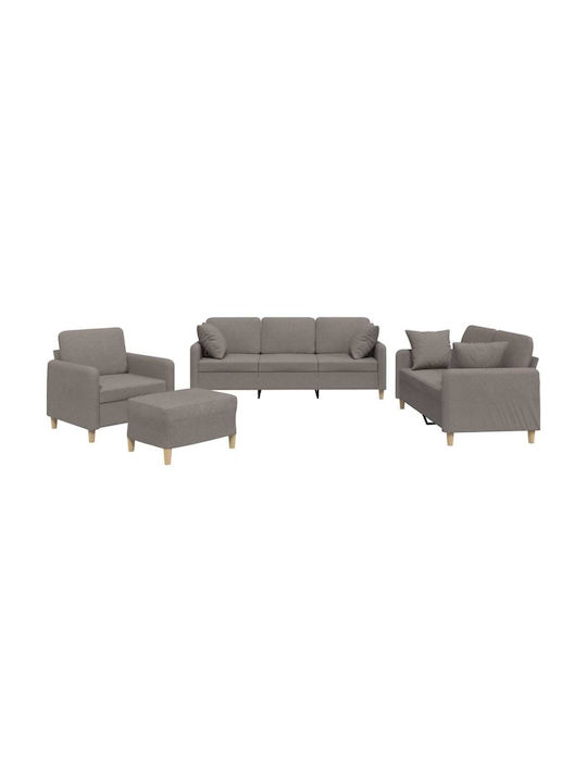 Σετ Σαλονιού 3-Sitzer & 2-Sitzer & Sessel & Hocker