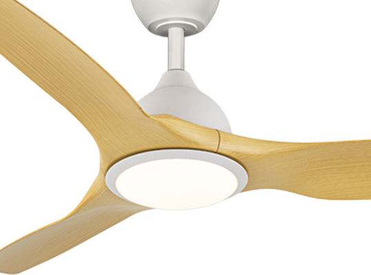 Primo PRCF-80726 Deckenventilator 132.08cm mit Leuchte Beiges / Weißes