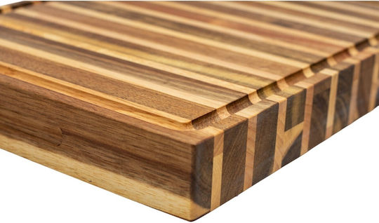 Ξύλινη Επιφάνεια Κοπής Ακακία & Rubberwood 40x30x5 Εκ