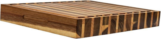 Ξύλινη Επιφάνεια Κοπής Ακακία & Rubberwood 40x30x5 Εκ