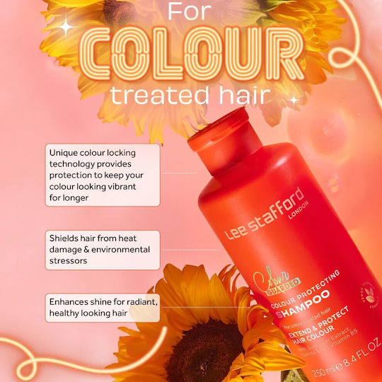 Lee Stafford Σαμπουάν Διατήρησης Χρώματος & Λάμψης για Βαμμένα Μαλλιά 250ml