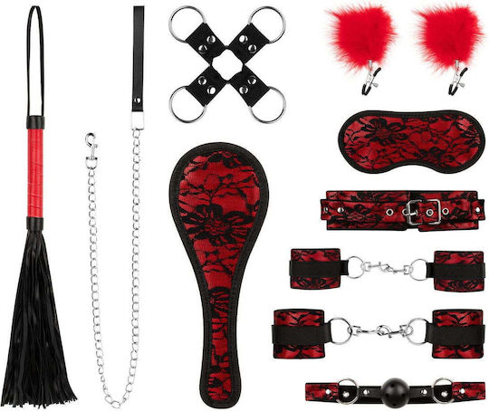 Bedroom Fantasies BDSM Kit In Red Colour 8 Pieces
