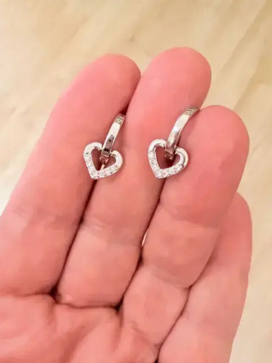 Bode Kids Earrings Heart Made of Steel