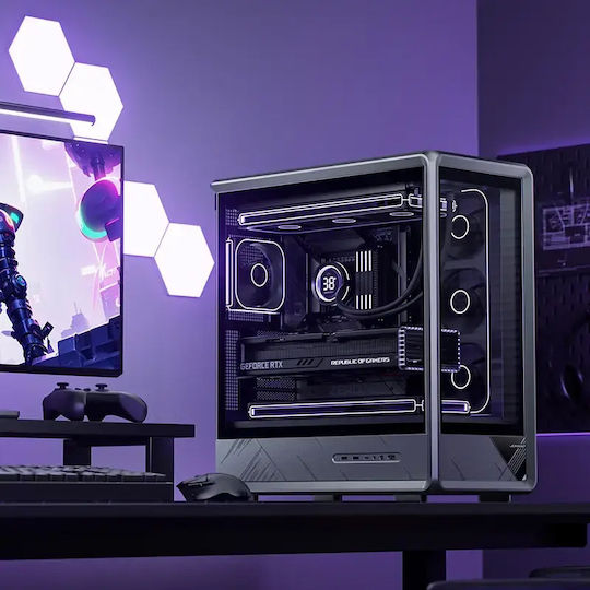 Jonsbo D401 Gaming Midi Tower Computer Case with Side Window Black