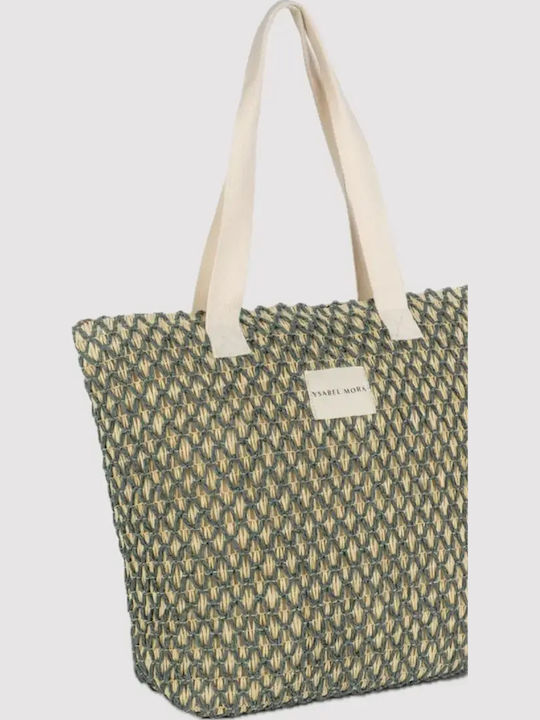 Ysabel Mora Pailletten Strandtasche Blau
