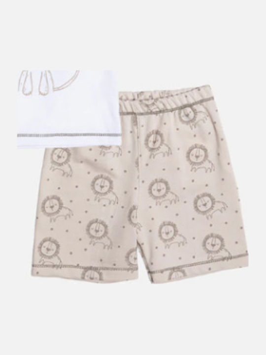 Kids Set with Shorts Summer 2 Pieces White-Green