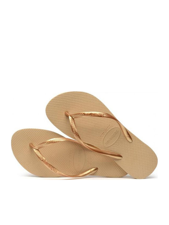 Slim Women's Flip Flops Gold