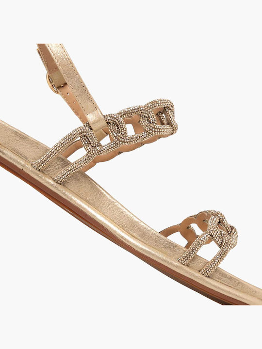 Women's Gold Flat Sandals