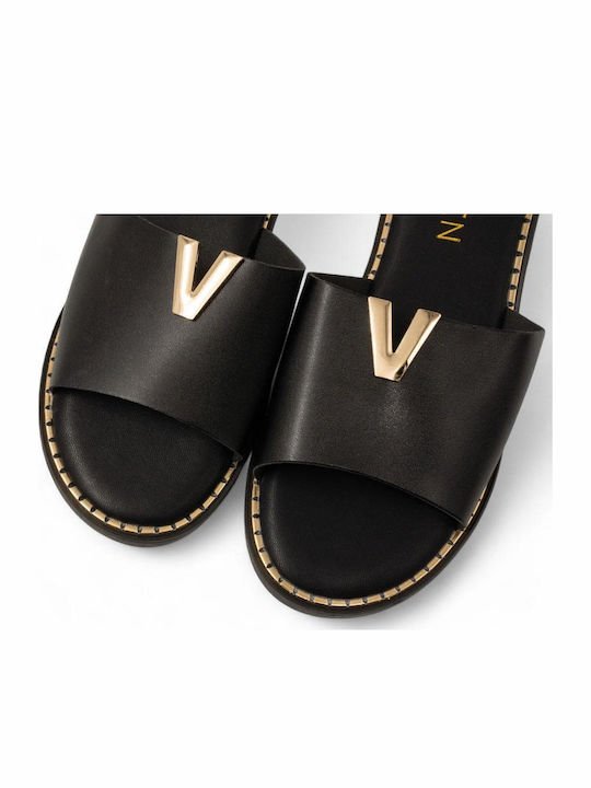 Damen Flache Sandalen Schwarz