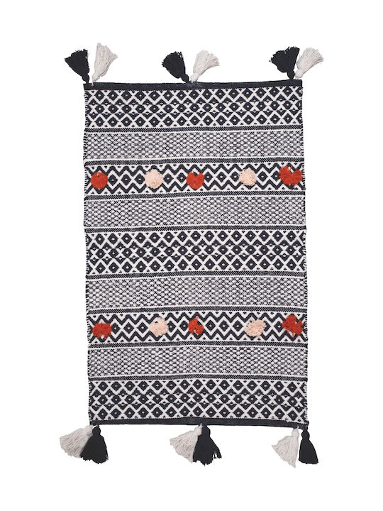 Kipper Patro Βαμβακερό με Κρόσια 60x90cm Γκρι