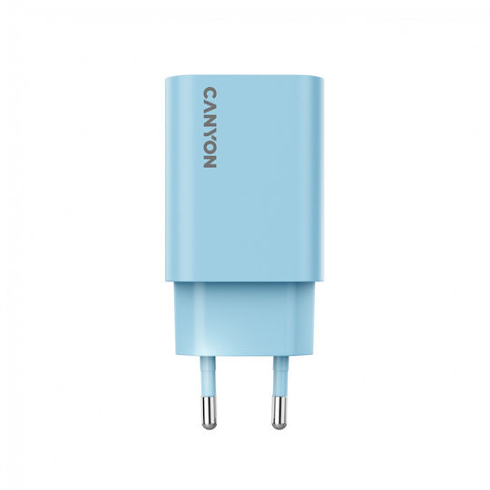 Canyon Φορτιστής Χωρίς Καλώδιο με Θύρα USB-C 30W Power Delivery Μπλε (OnCharge)